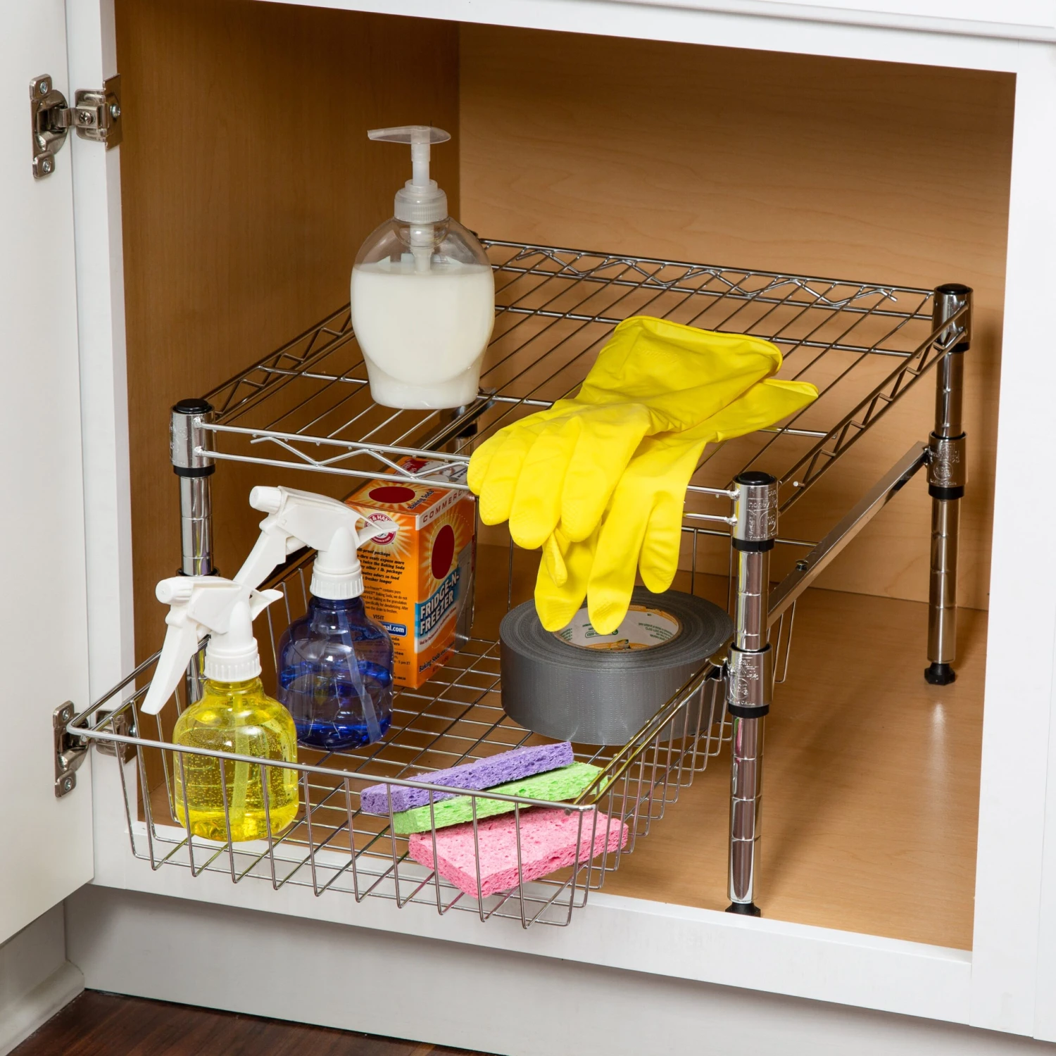 Chrome Stacking Cabinet Organizer Drawer - Image 2