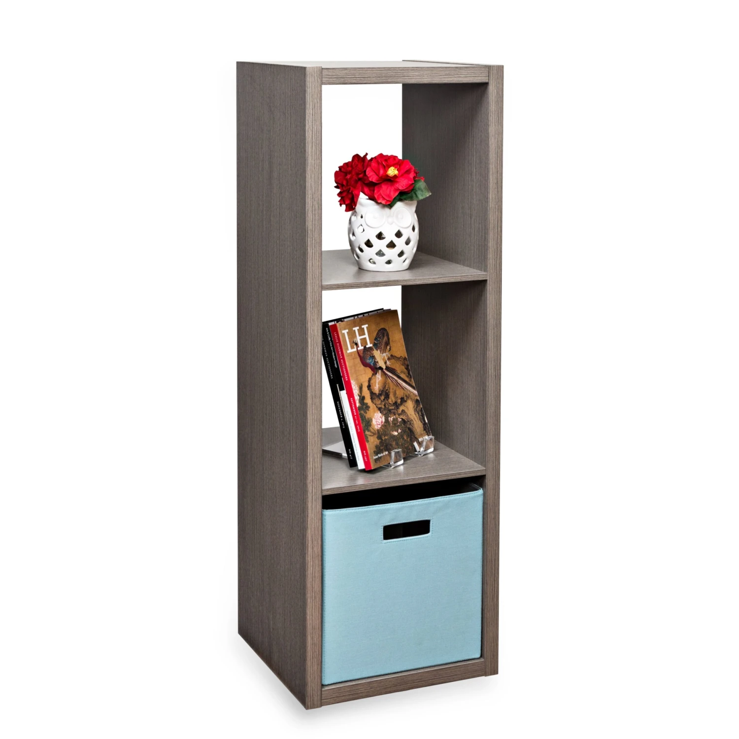 Gray Laminate 3-Cube Organizer