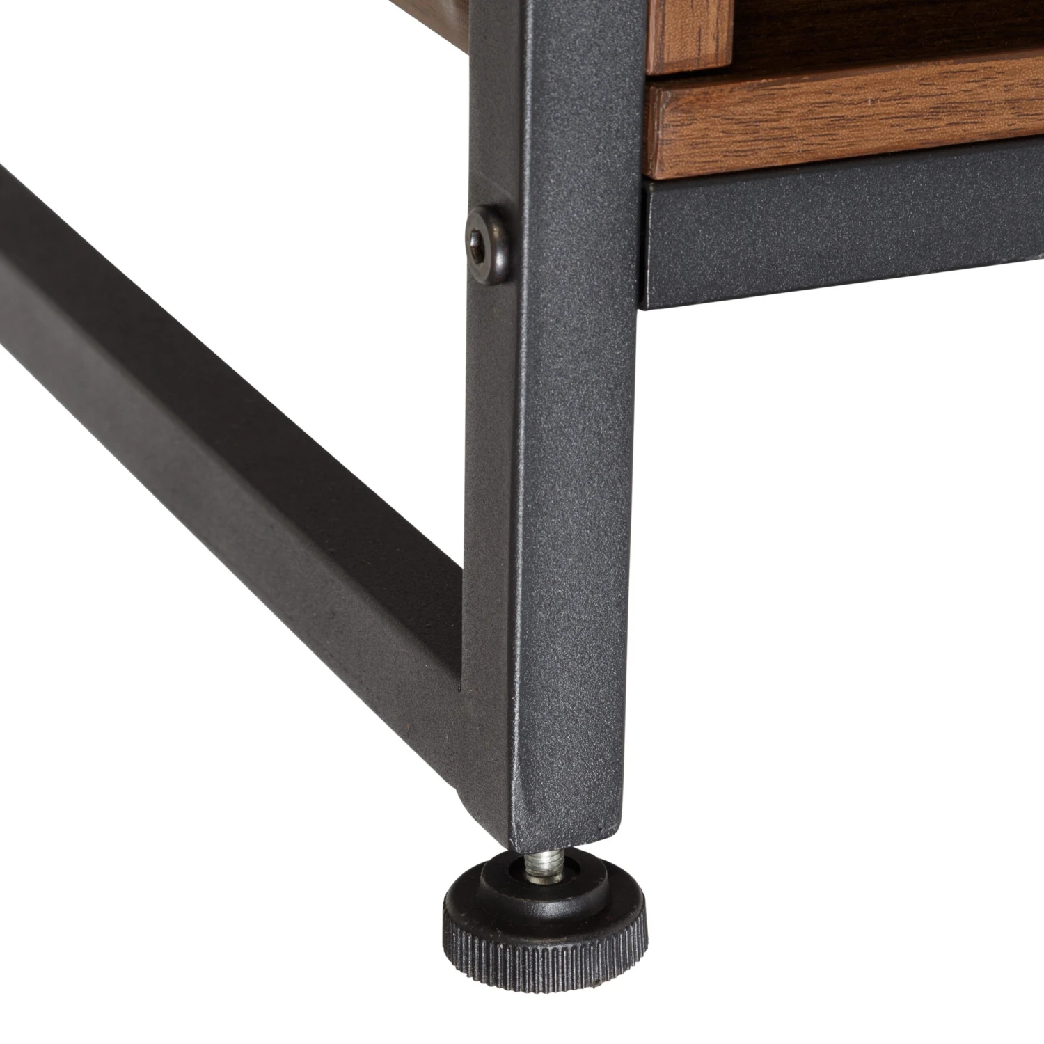 Black/Walnut Kitchen Bakers Rack With Wine Storage - Image 4