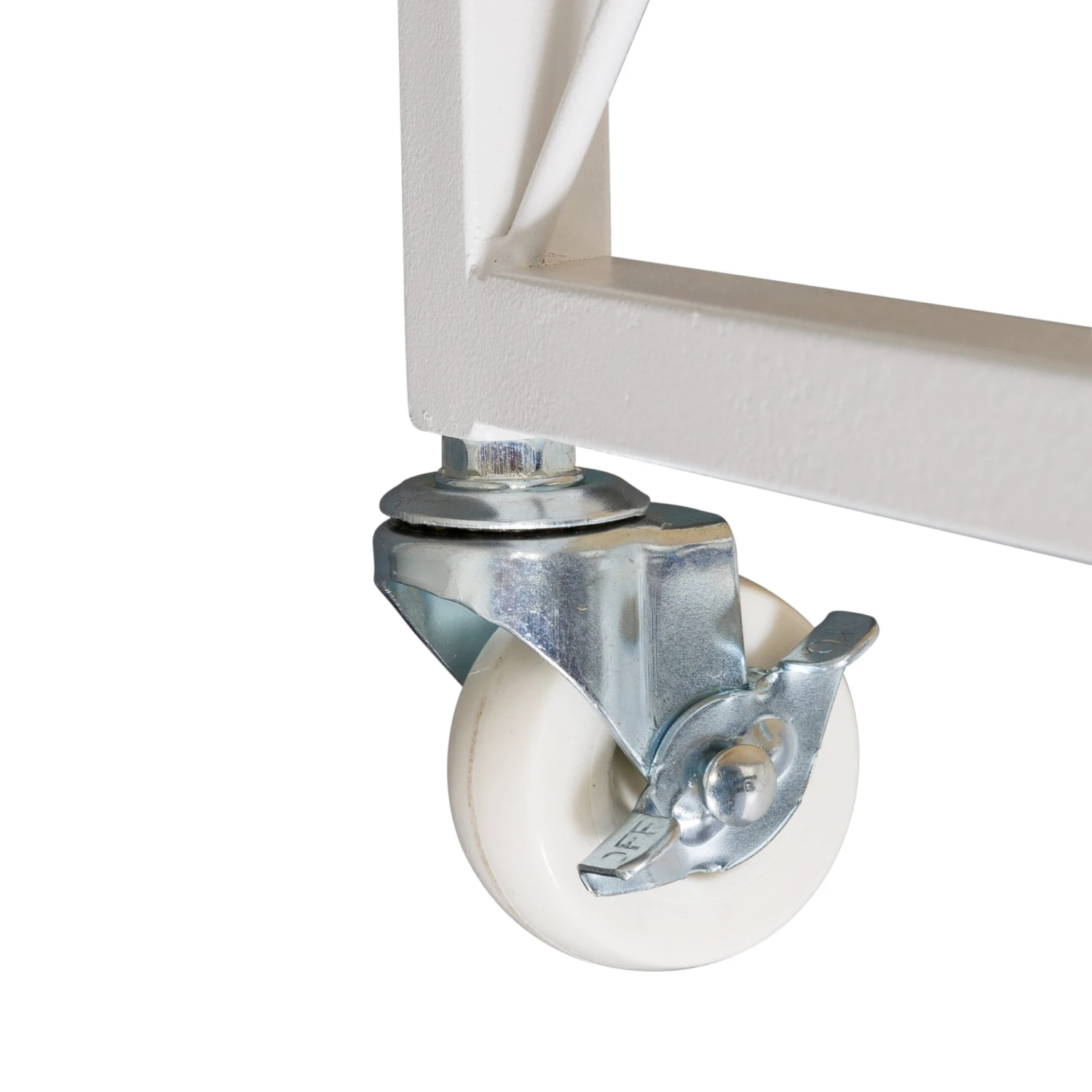 White/Oak 4-Tier Rolling Kitchen Island - Image 3