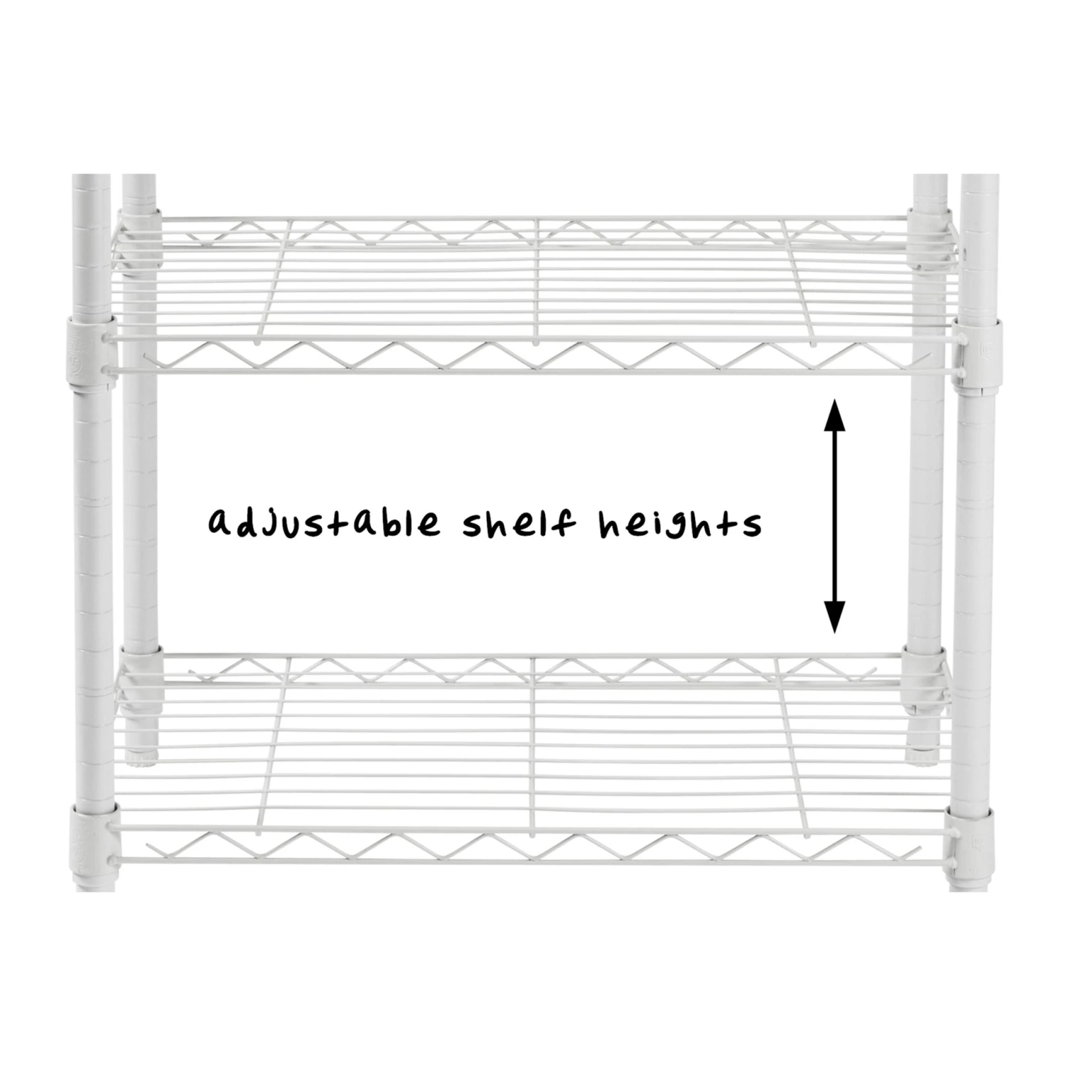 White 3-Tier Heavy-Duty Shelving Unit With 250-lb Weight Capacity - Image 4