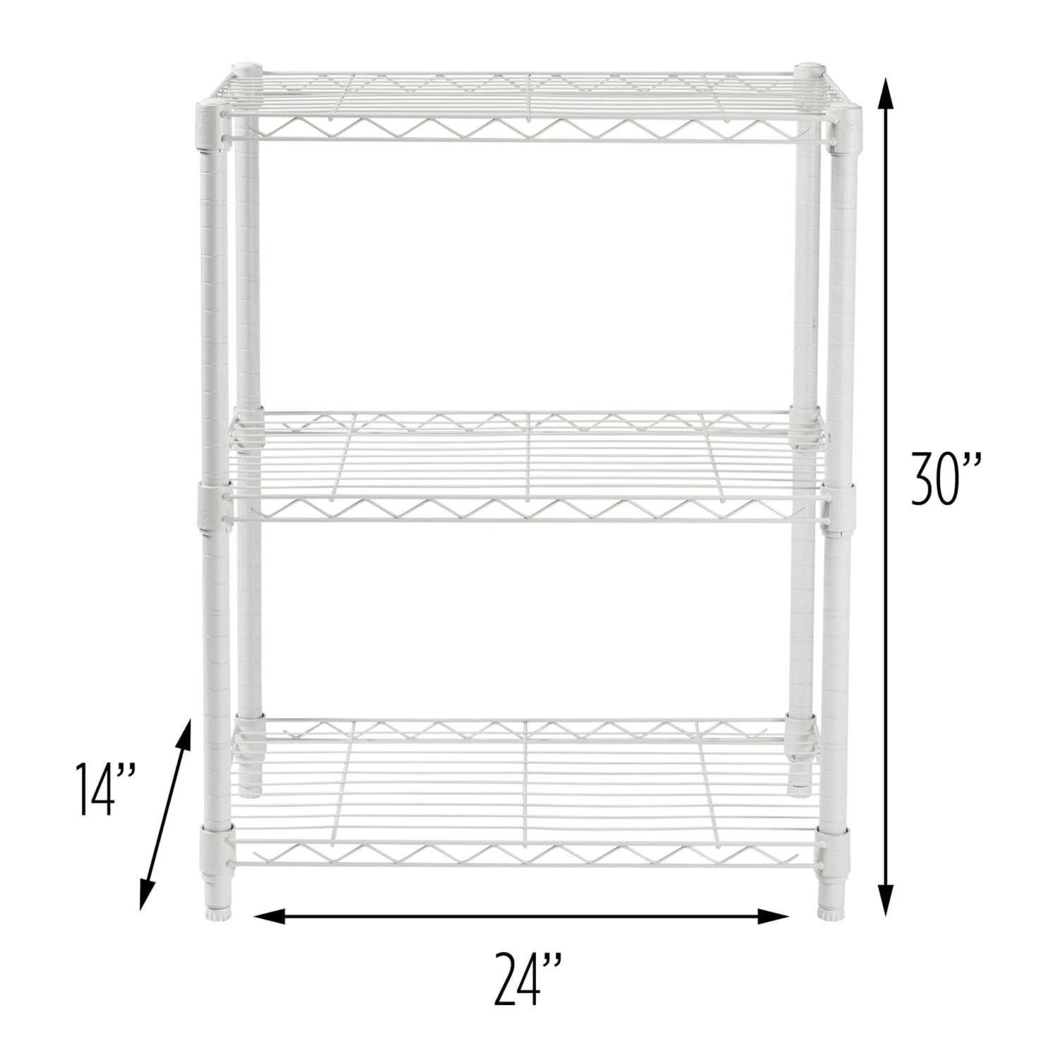 White 3-Tier Heavy-Duty Shelving Unit With 250-lb Weight Capacity - Image 8