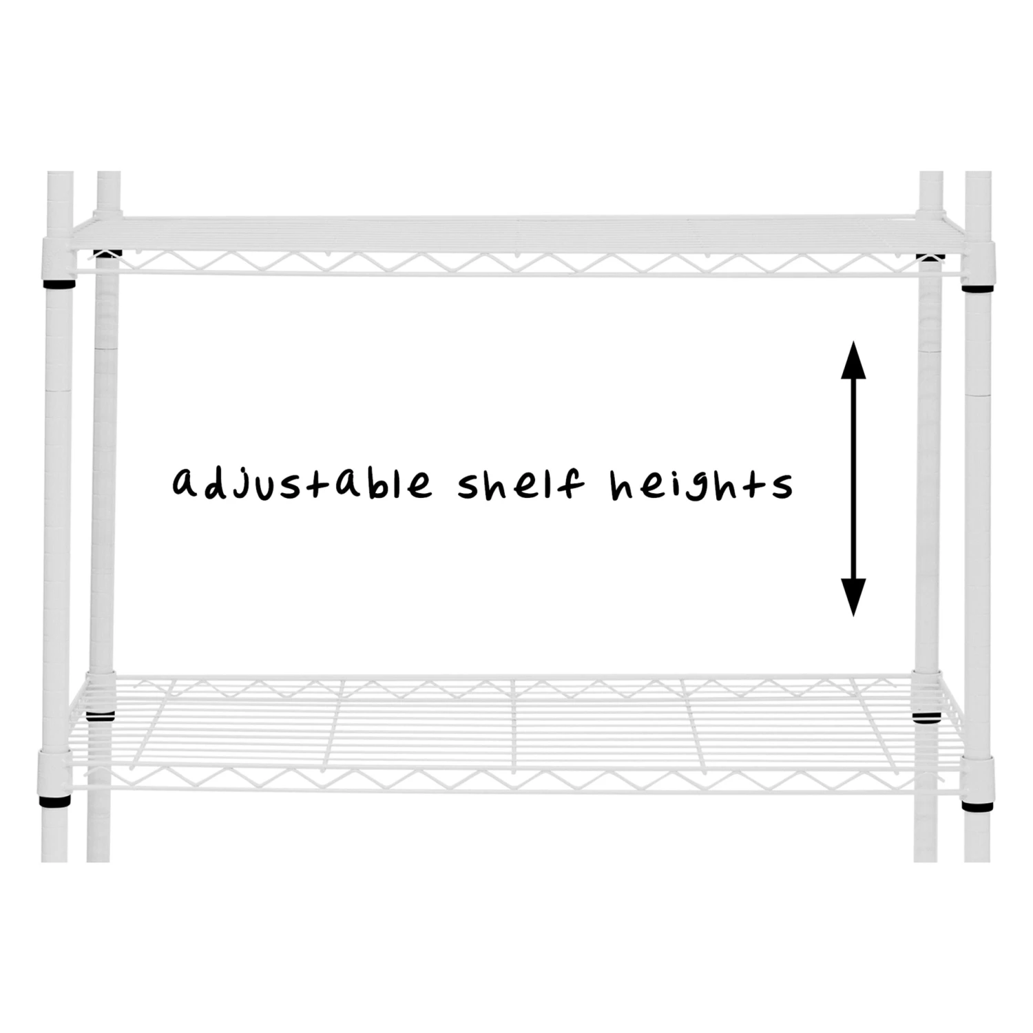 White 5-Tier Heavy-Duty Shelving Unit With 350-lb Shelf Capacity - Image 5