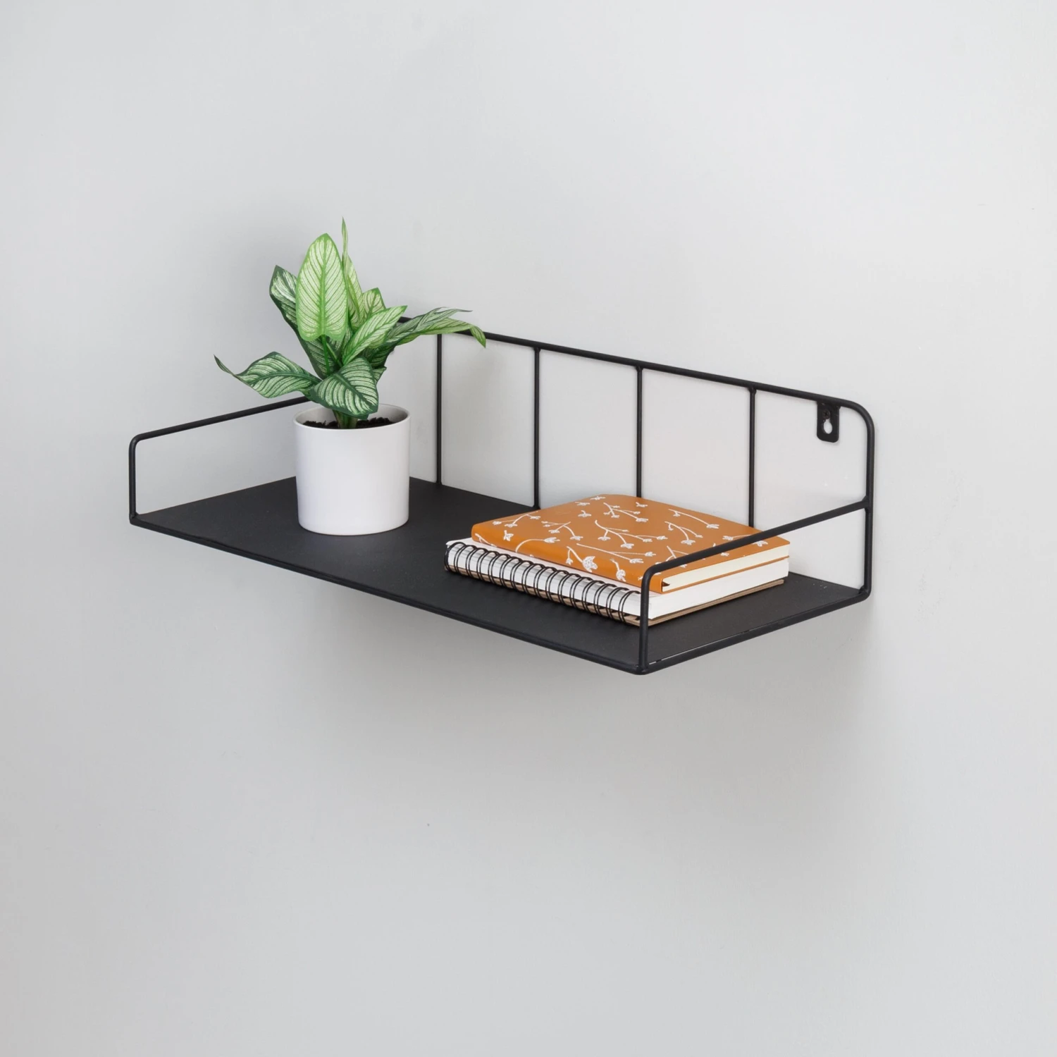 Black Small Metal Floating Accent Shelf - Image 2