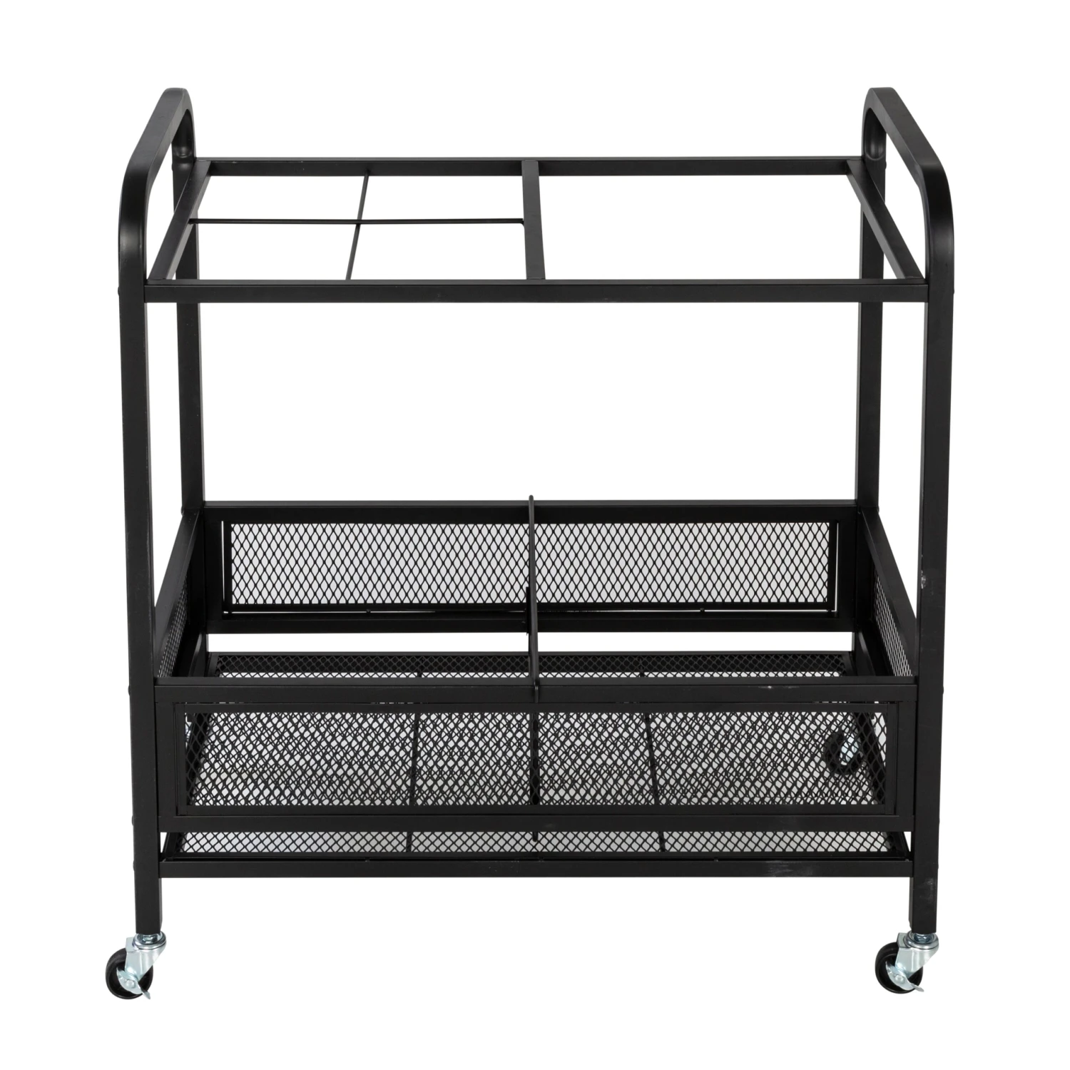 Black Steel Garage Multi-Purpose Rolling Storage Cart - Image 4