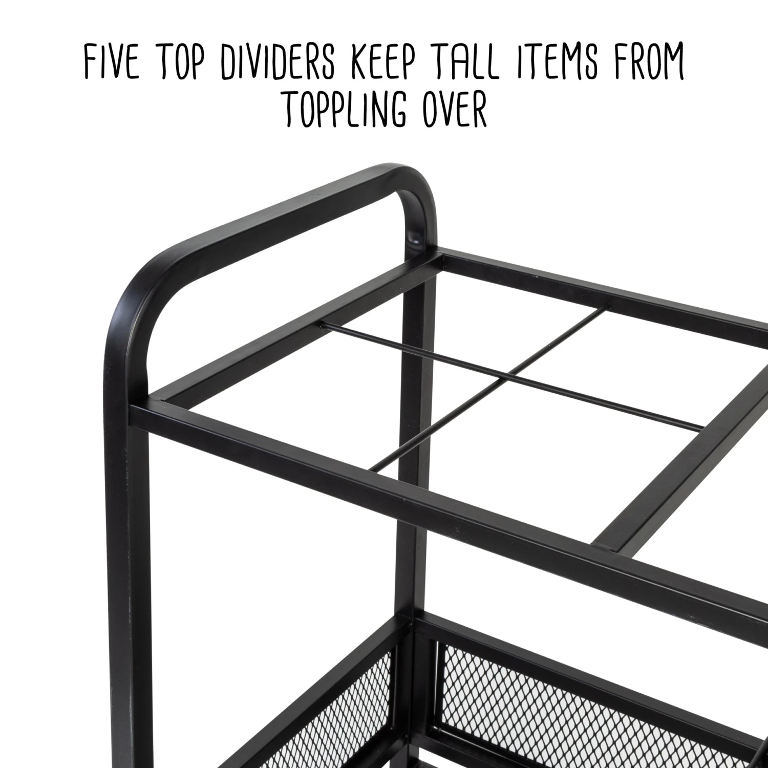 Black Steel Garage Multi-Purpose Rolling Storage Cart - Image 8