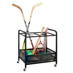 Black Steel Garage Multi-Purpose Rolling Storage Cart