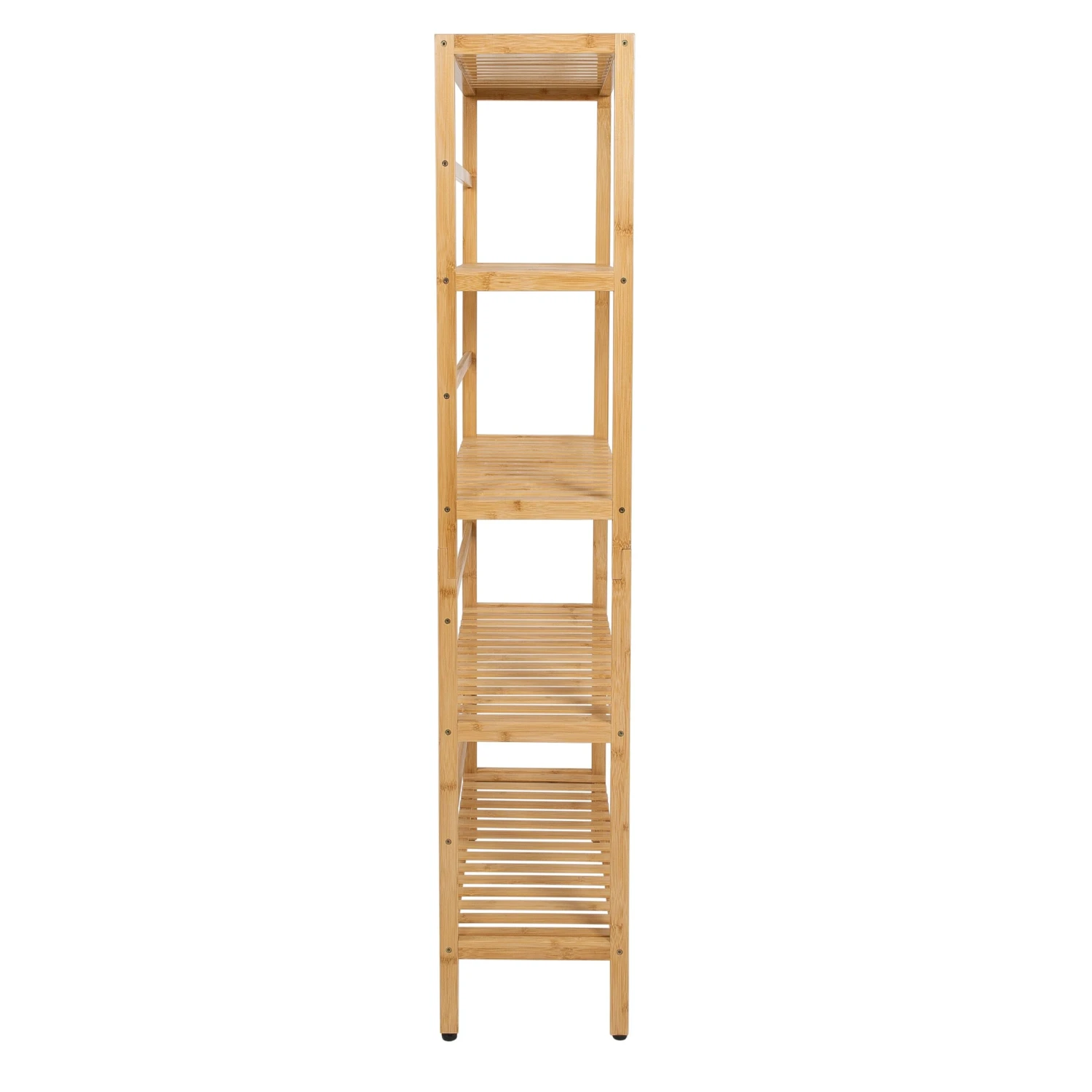 Natural 5-Tier Bamboo Bookshelf - Image 9
