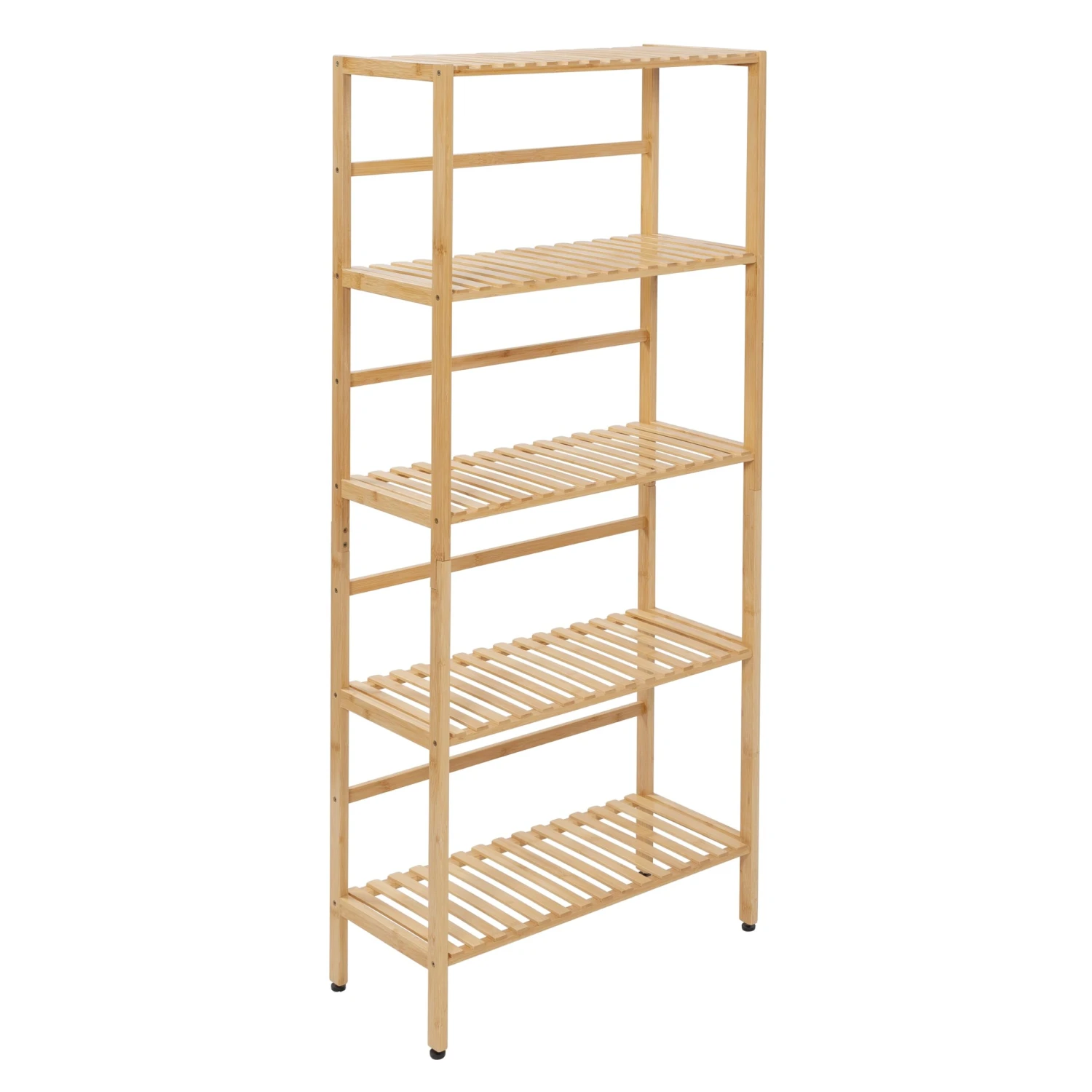 Natural 5-Tier Bamboo Bookshelf