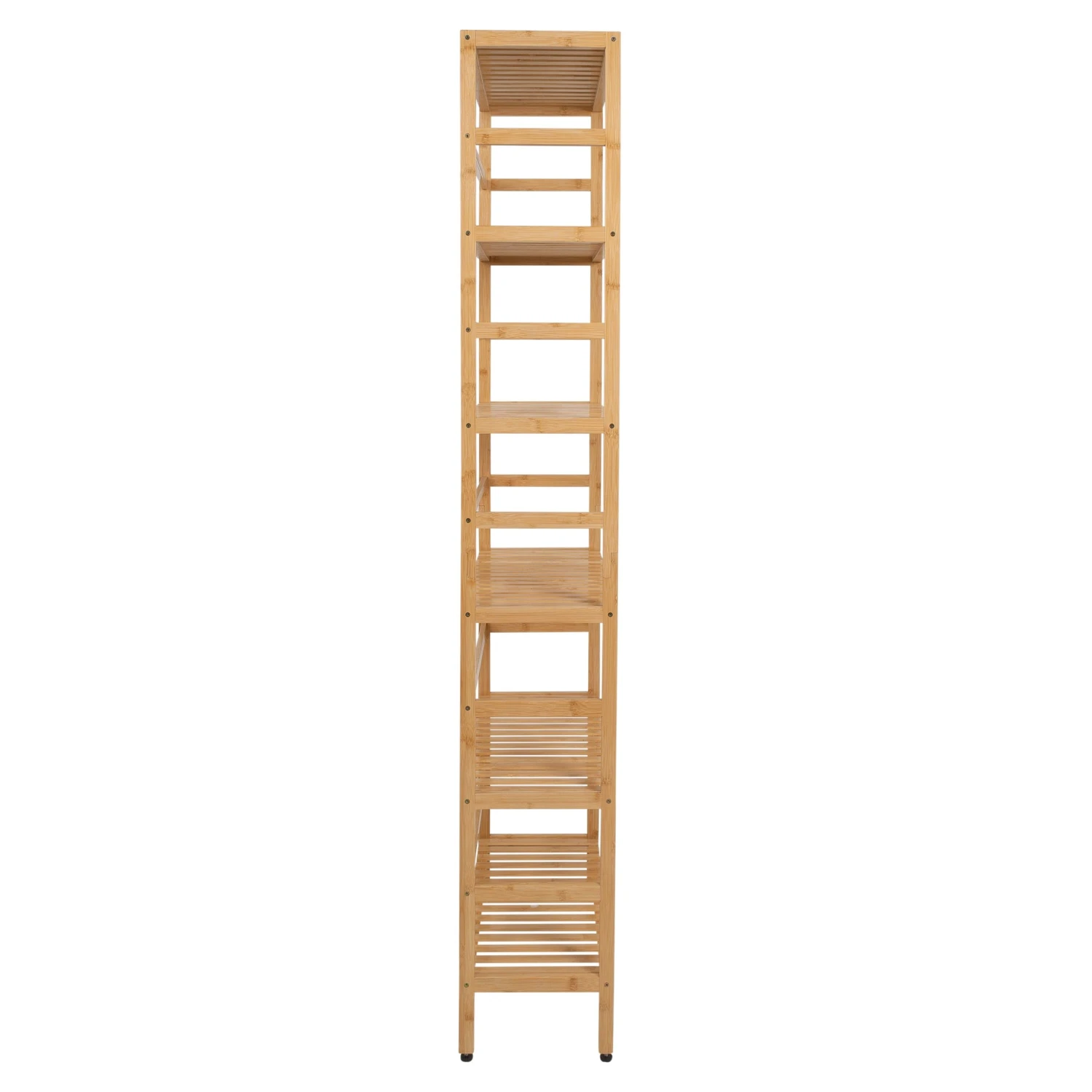 Natural 6-Tier Bamboo Bookshelf - Image 8