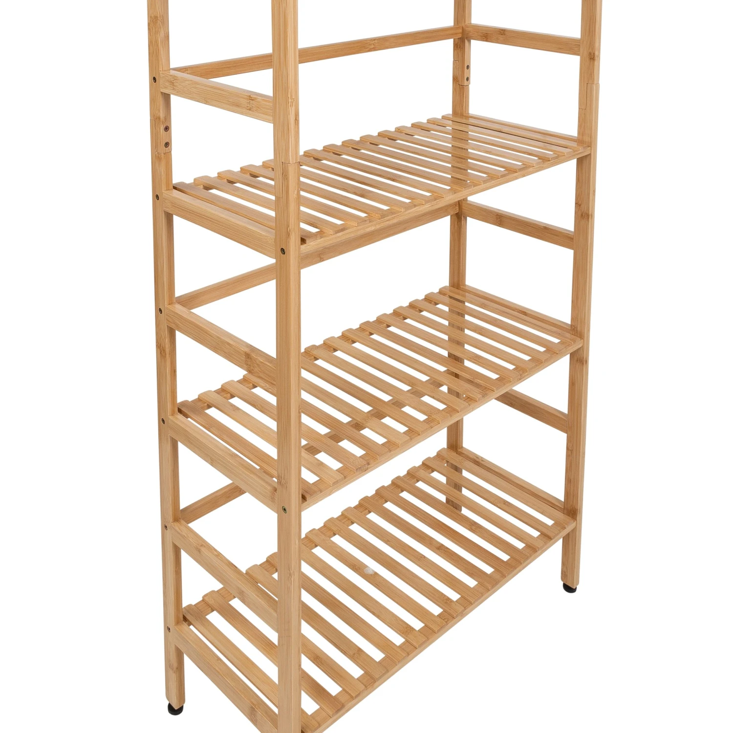 Natural 6-Tier Bamboo Bookshelf - Image 9