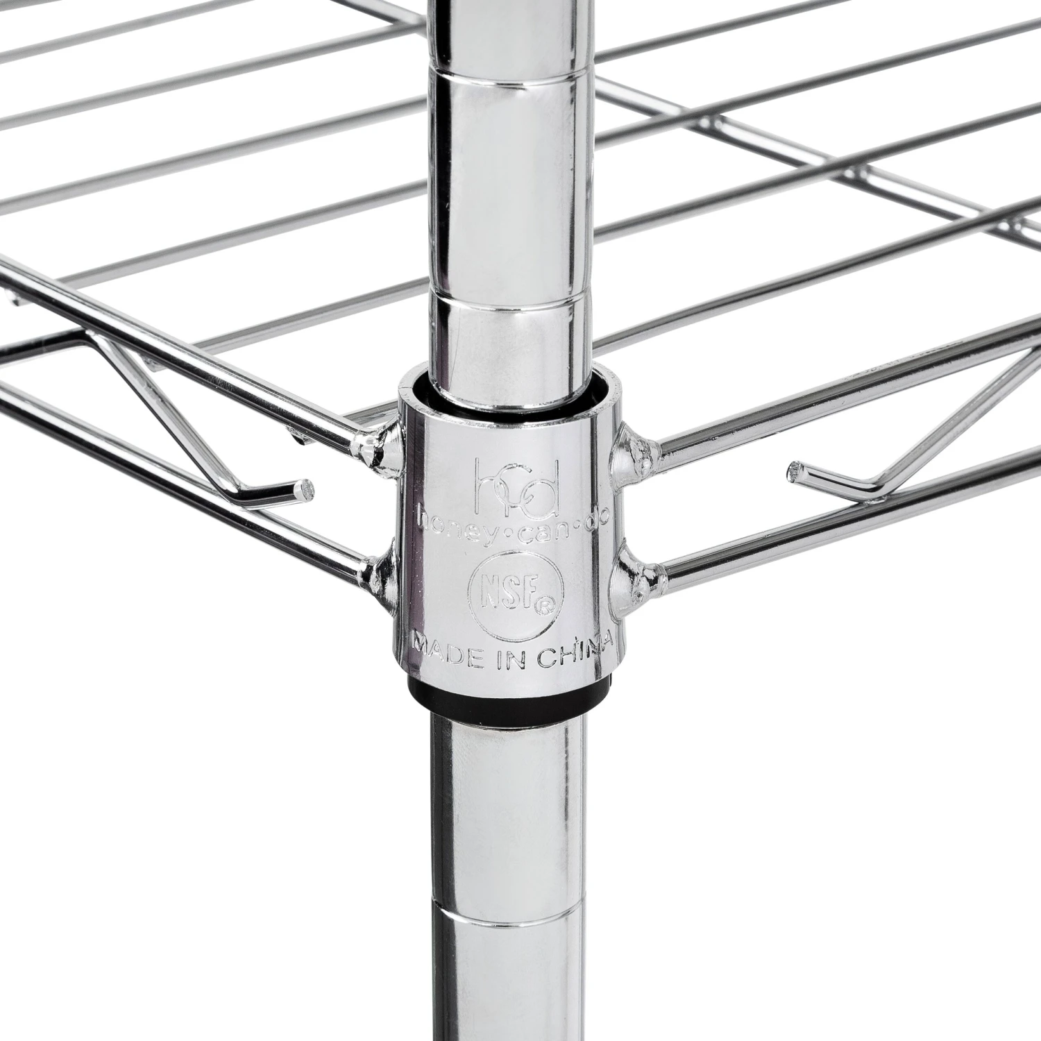 Chrome Steel 6-Tier Compact Corner Shelving Unit - Image 8