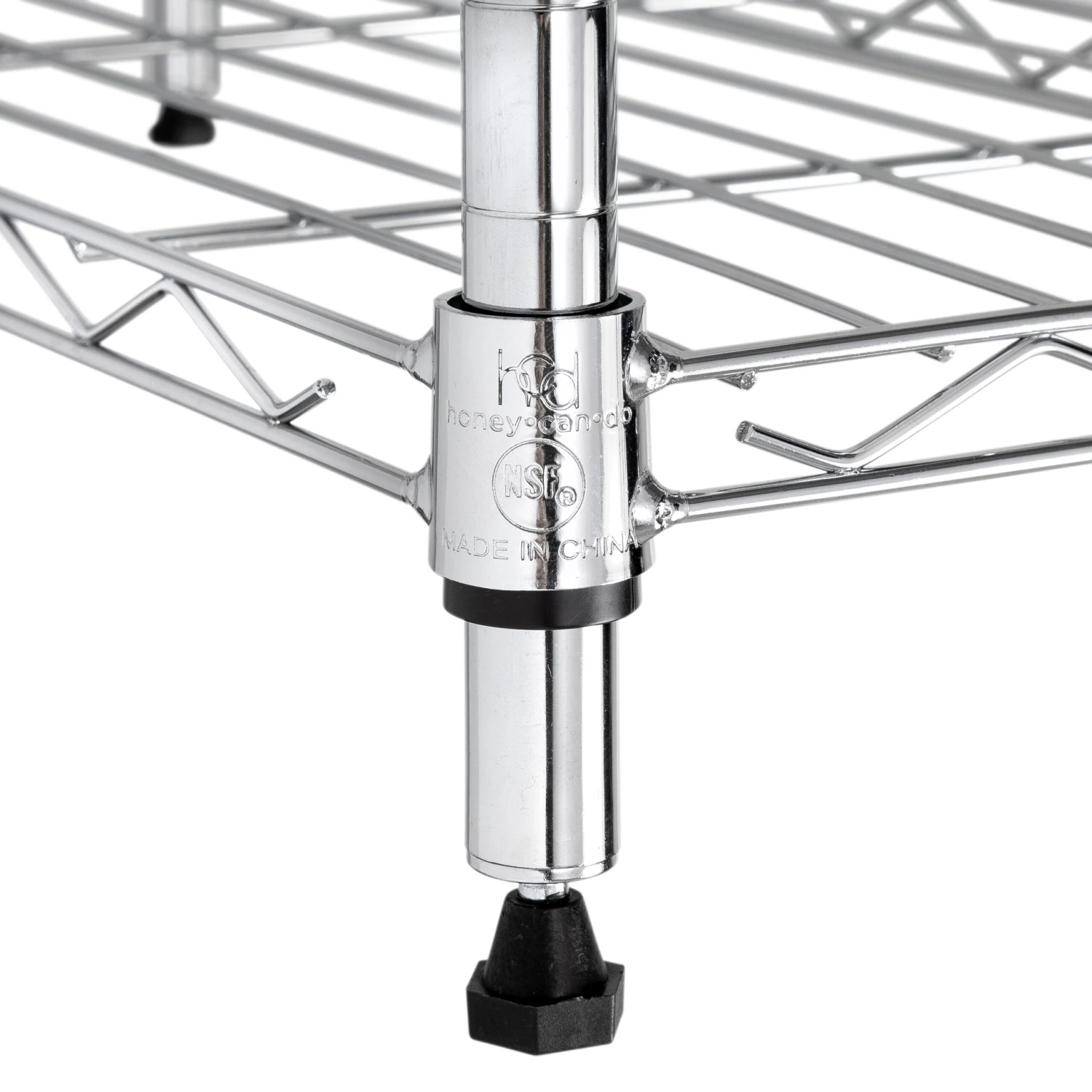 Chrome Steel 6-Tier Compact Corner Shelving Unit - Image 10