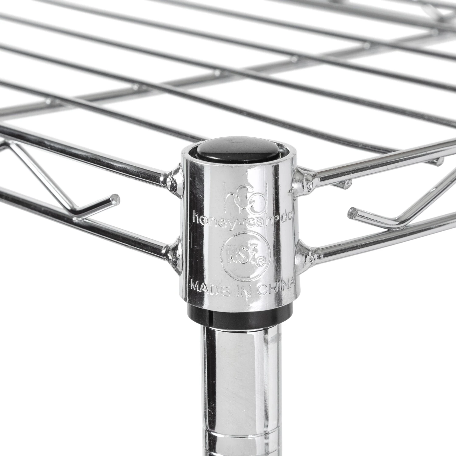 Chrome Steel 6-Tier Compact Corner Shelving Unit - Image 6