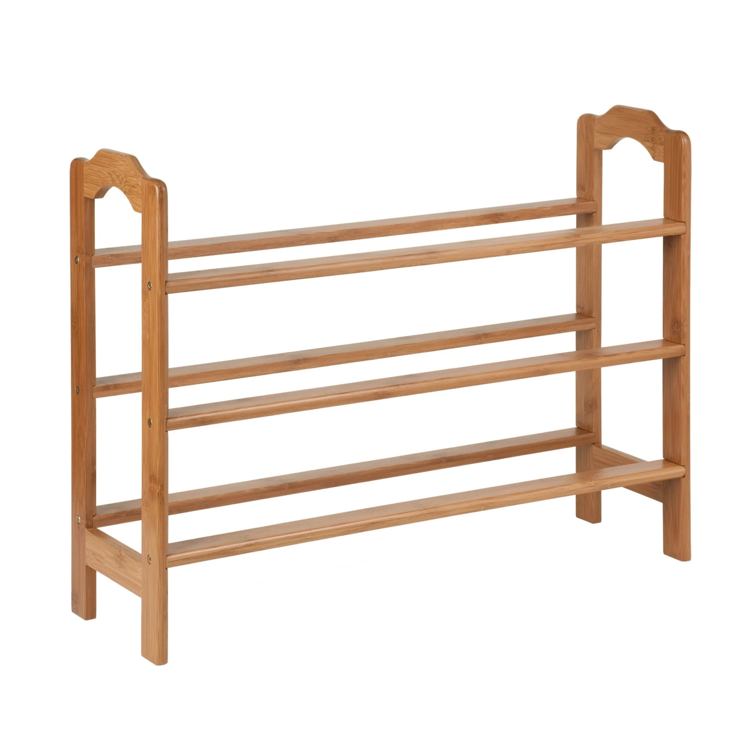 Natural 3-Tier Bamboo Shoe Rack - Image 2
