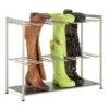 Silver Hanging Boot Storage And Drying Rack