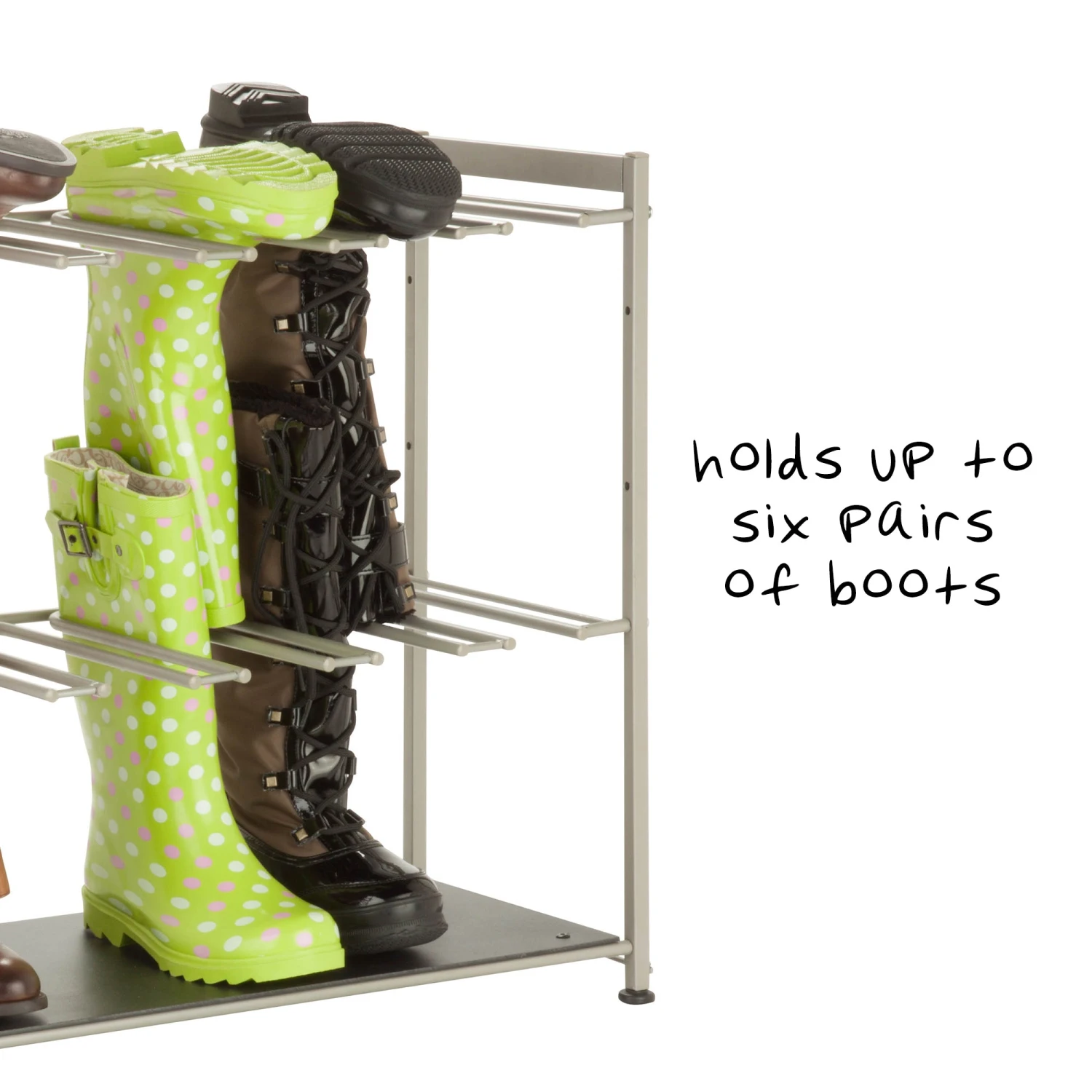 Silver Hanging Boot Storage And Drying Rack - Image 3