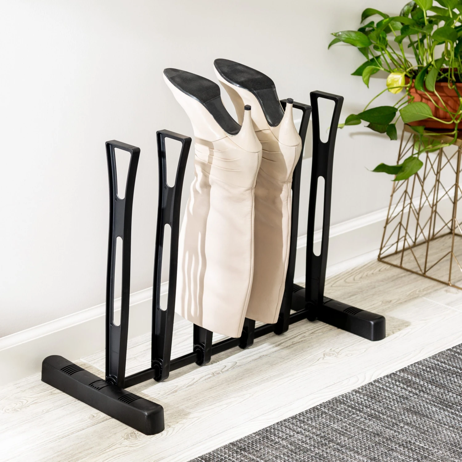 Black 3-Pair Boot Storage And Drying Rack - Image 2