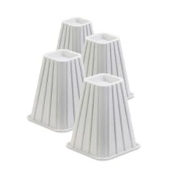 White 8-Inch Square Bed Risers (Set Of 4)