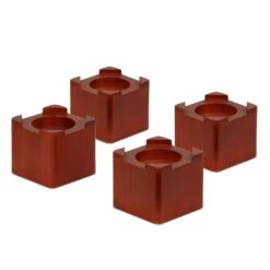 Cherry Finish Wood Bed Risers (Set Of 4)