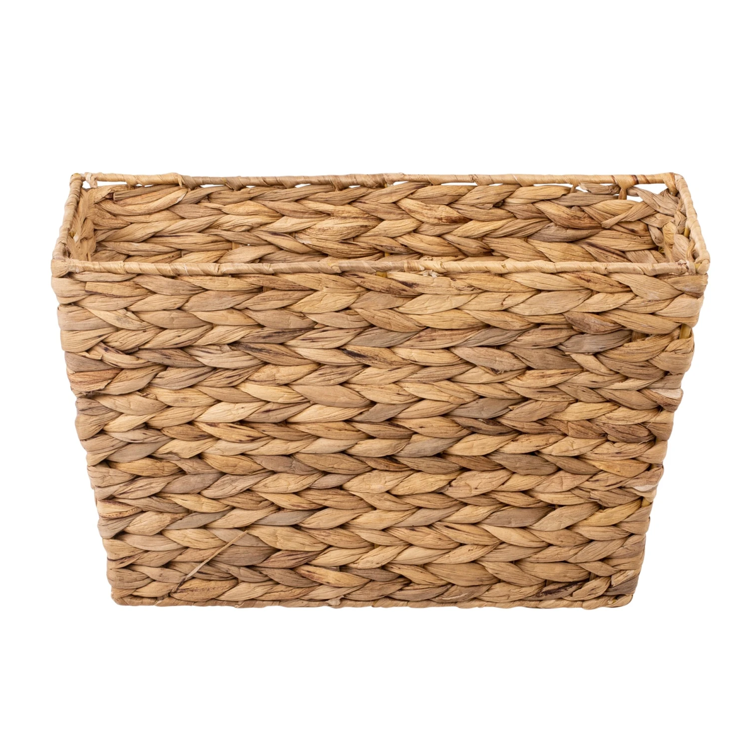 Natural Water Hyacinth Tall Storage Basket - Image 3
