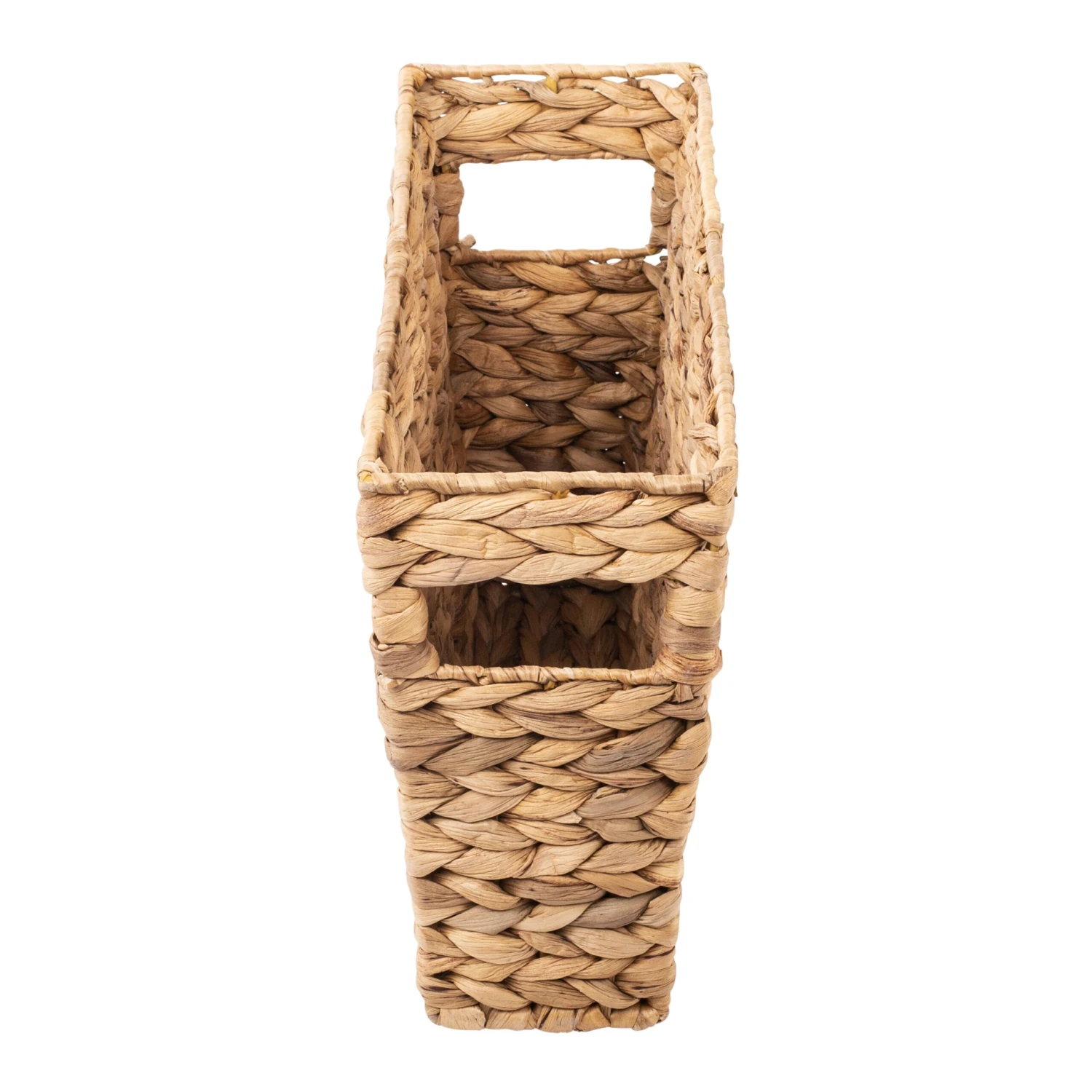 Natural Water Hyacinth Tall Storage Basket - Image 4
