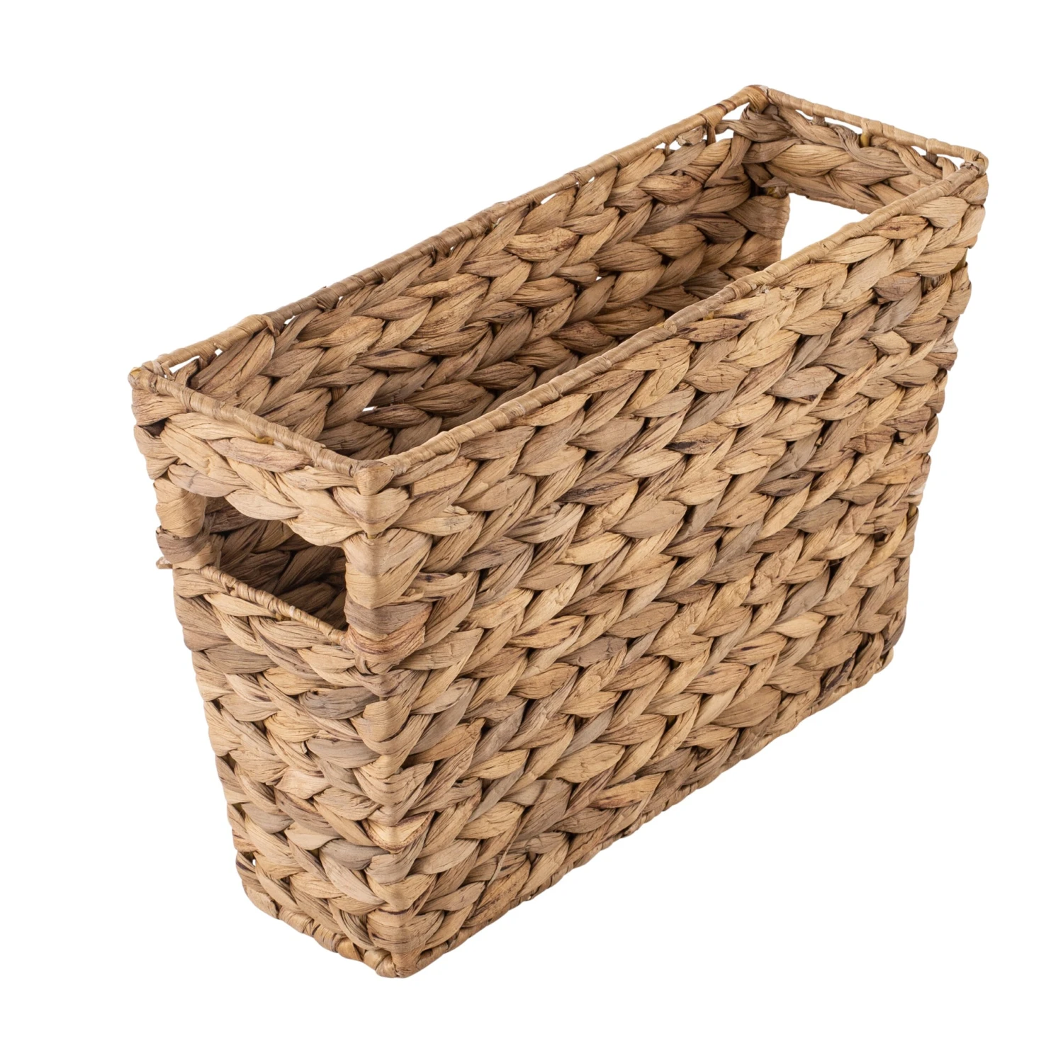 Natural Water Hyacinth Tall Storage Basket - Image 5