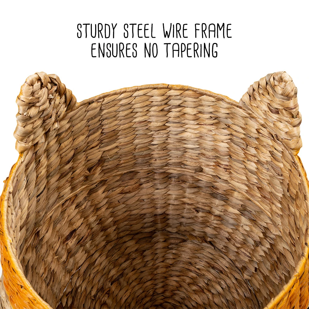 Natural/Orange Fox Shaped Storage Baskets (Set Of 2) - Image 3