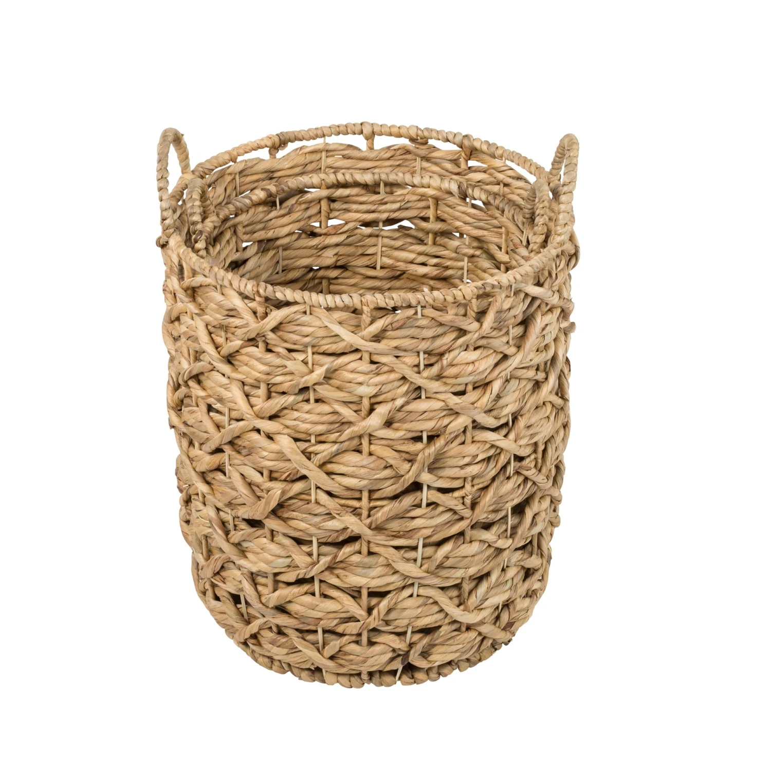 Natural Round Decorative Wicker Baskets With Handles (Set Of 2) - Image 8