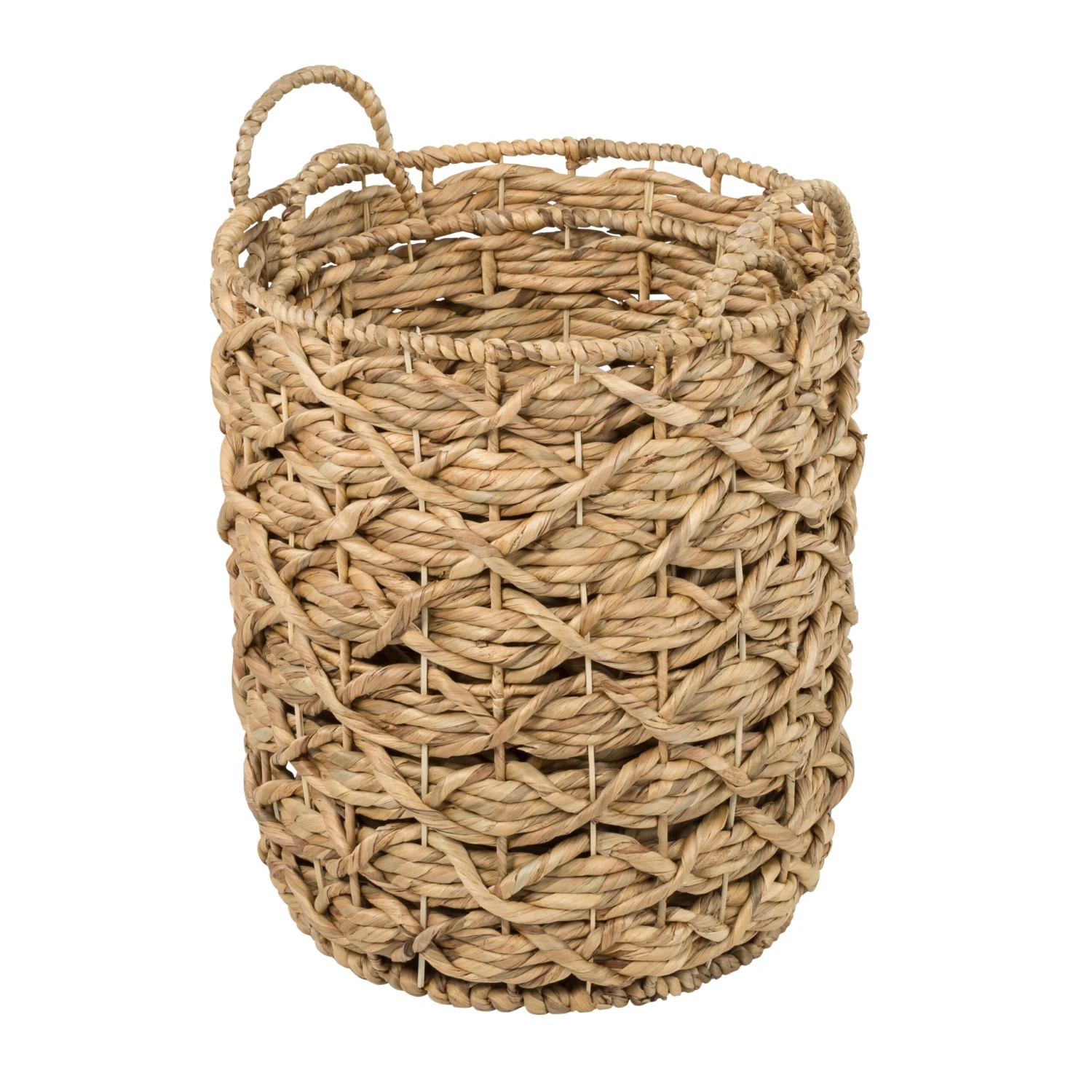 Natural Round Decorative Wicker Baskets With Handles (Set Of 2) - Image 5