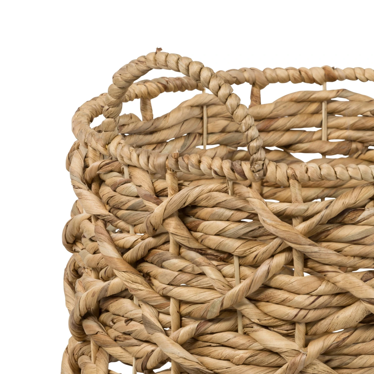 Natural Round Decorative Wicker Baskets With Handles (Set Of 2) - Image 6