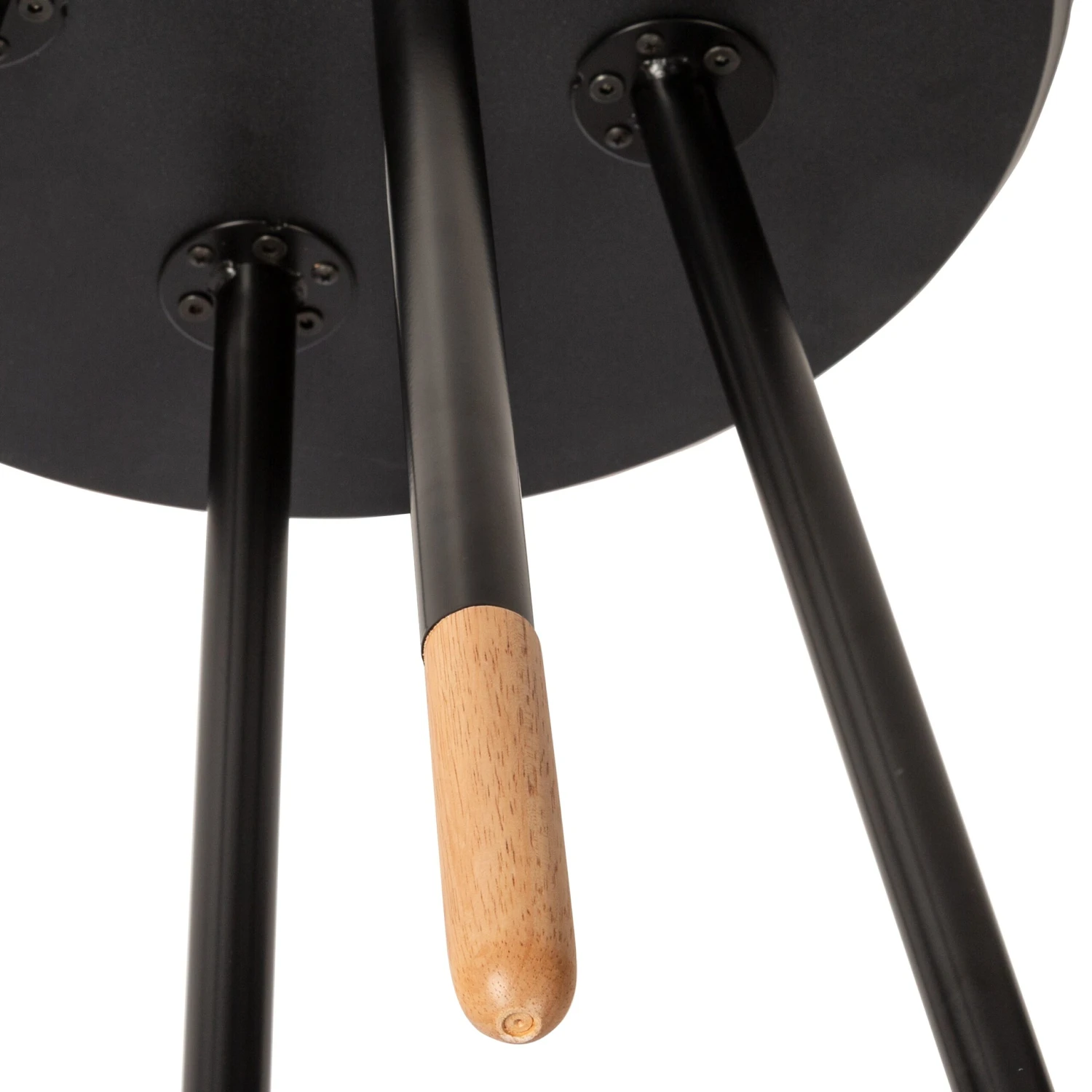 Black/Natural Round Accent End Table - Image 5