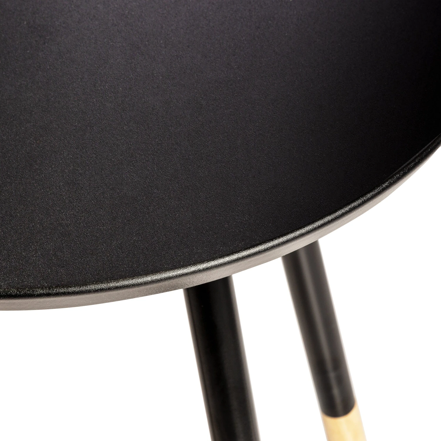 Black/Natural Round Accent End Table - Image 4
