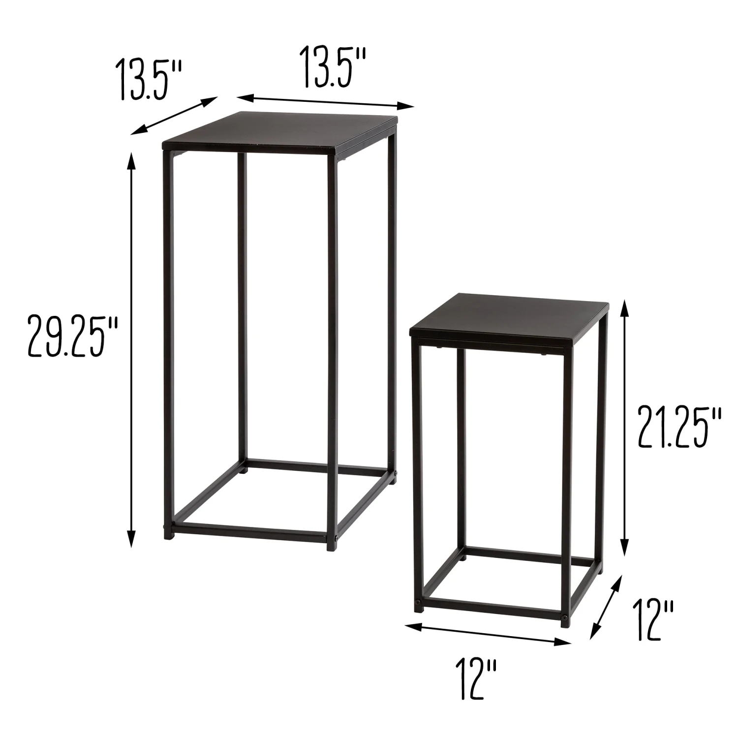 Black Square Nesting Side Tables (Set Of 2) - Image 6