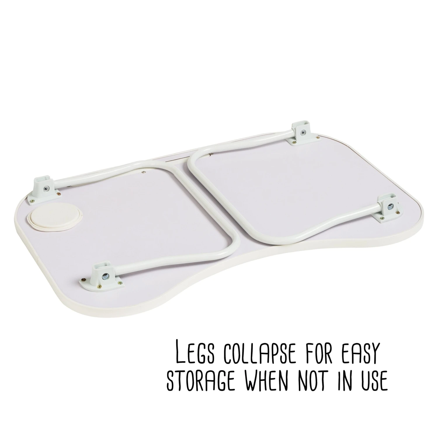 White/Faux Walnut Folding Lap Desk - Image 4