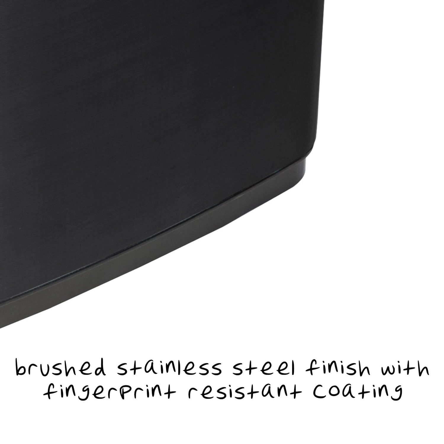 Black 50L Stainless Steel Trash Can With Motion Sensor And Soft Close - Image 4