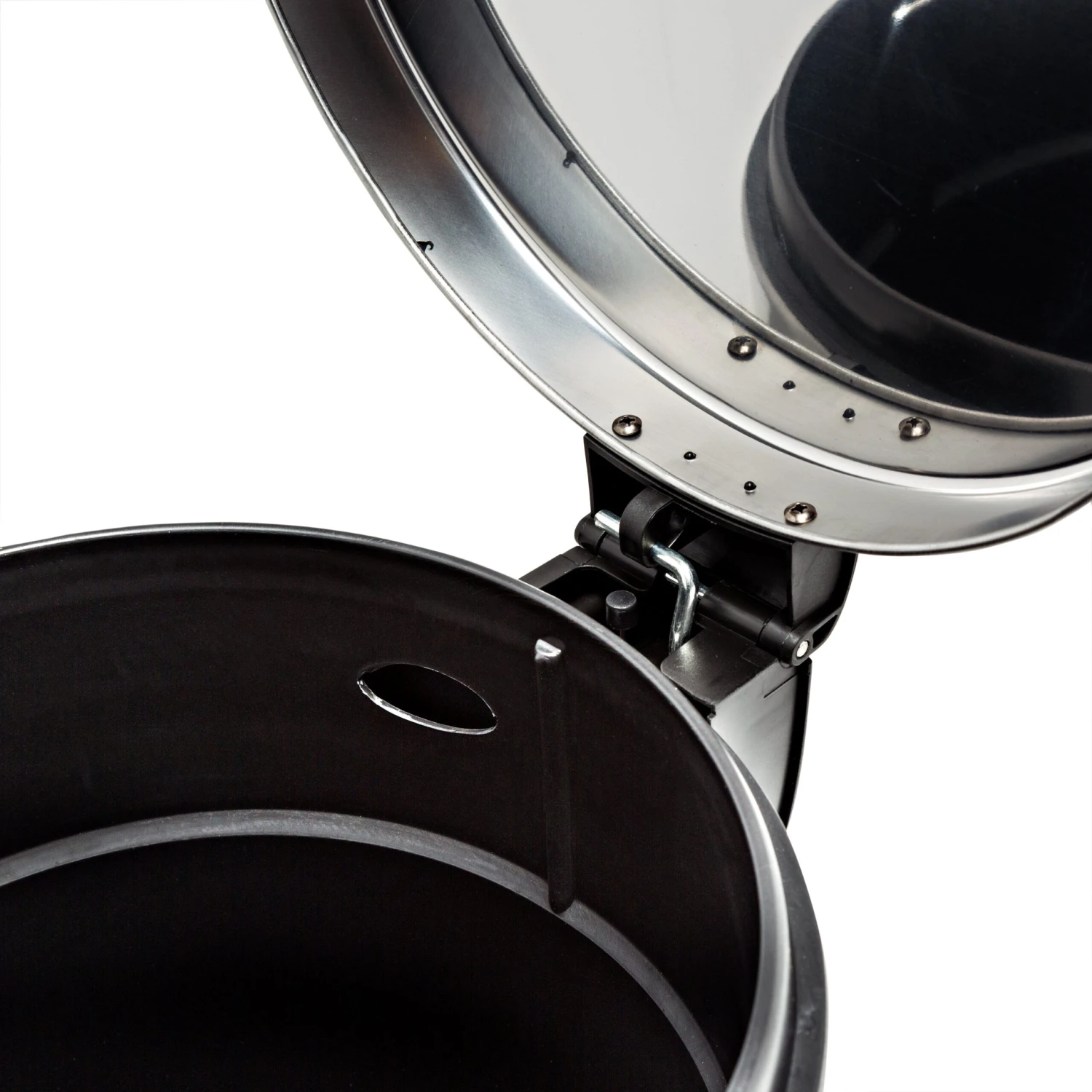 Silver 30L Round Stainless Steel Step Trash Can - Image 5