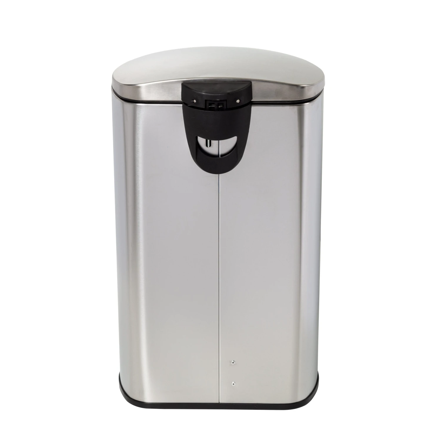 Silver 40L Stainless Steel Semi-Round Step Trash Can With Lid - Image 6