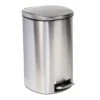 Silver 50L Stainless Steel Soft-Close Step Trash Can With Lid