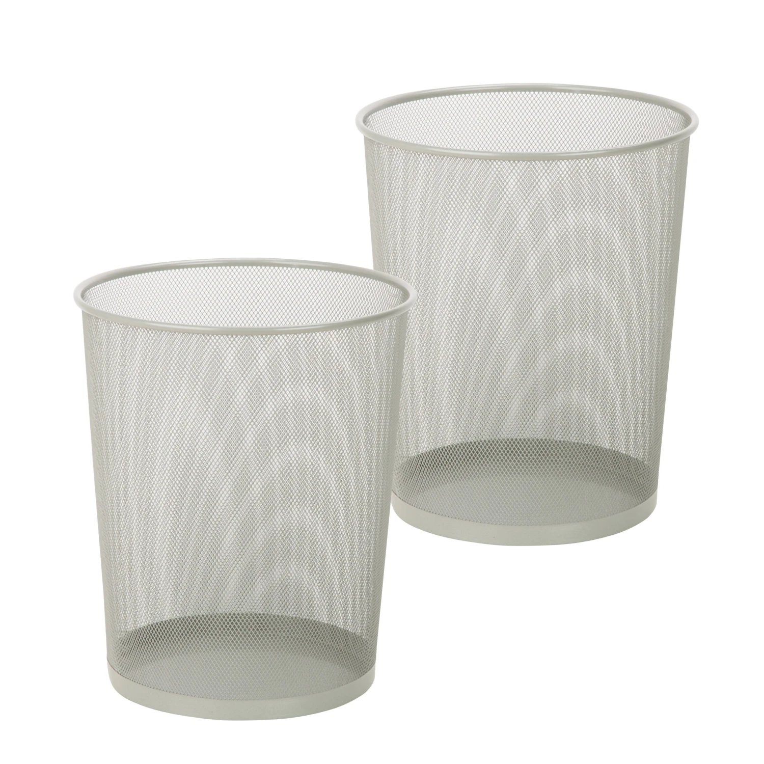 Silver 18L Small Wire Mesh Trash Can (Single Or 2-Pack) - Image 4