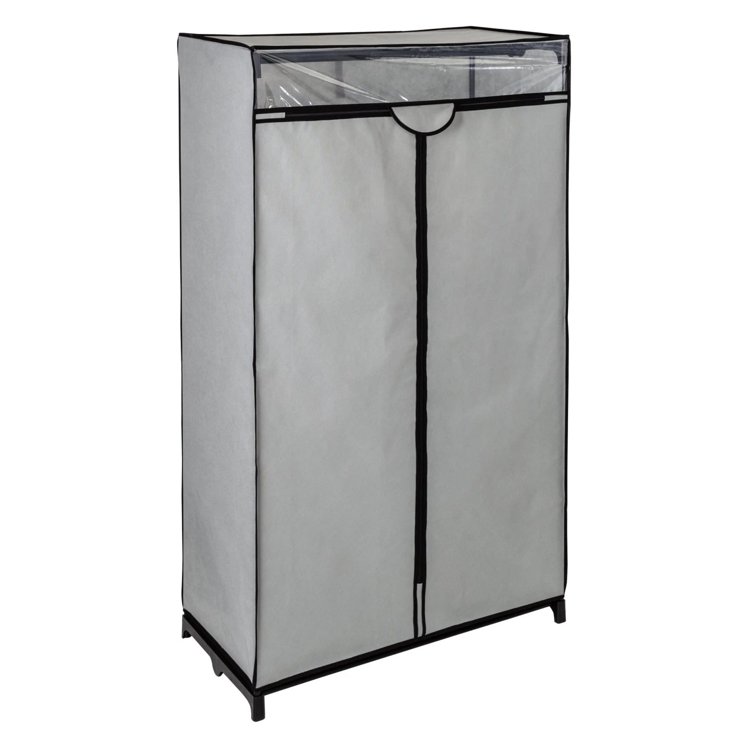 Gray 36-Inch Wide Double Door Portable Wardrobe Closet - Image 8