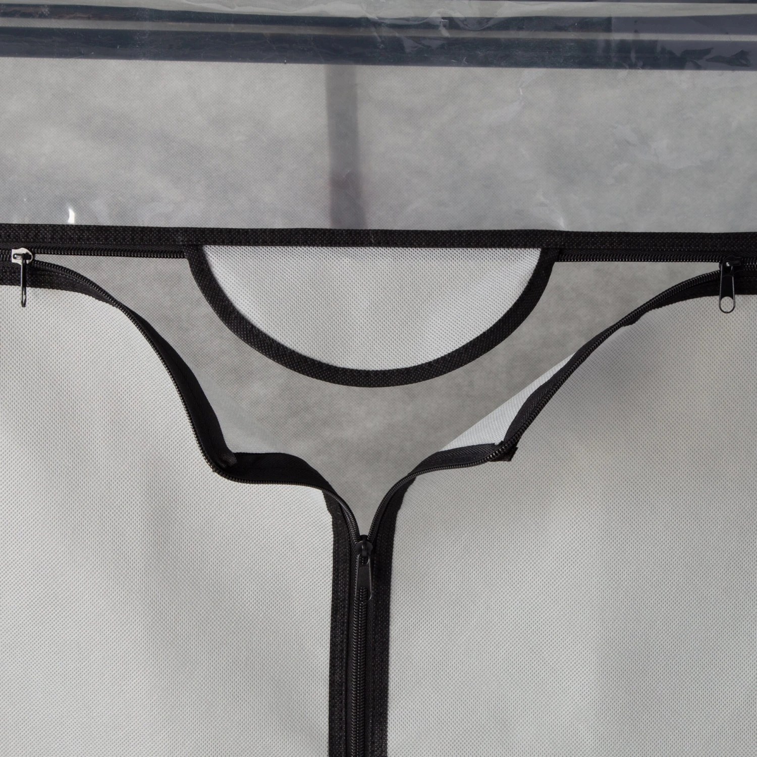 Gray 36-Inch Wide Double Door Portable Wardrobe Closet - Image 4