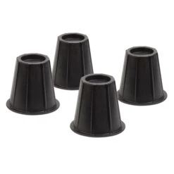 Black 6-Inch Round Bed Risers (Set Of 4)
