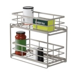 Gray Kitchen 2-Drawer Storage Organizer